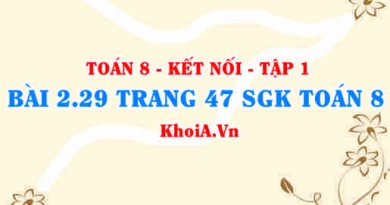 Bài 2.29 trang 47 SGK Toán 8 tập 1 Kết nối tri thức